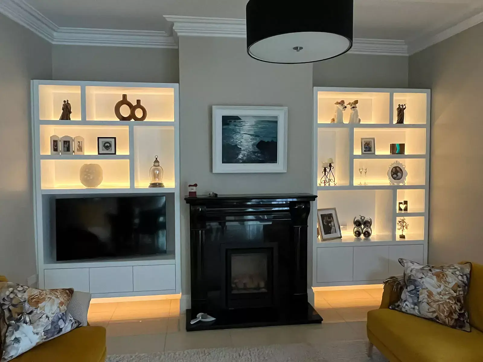 Custom Wall Units with LED Lights