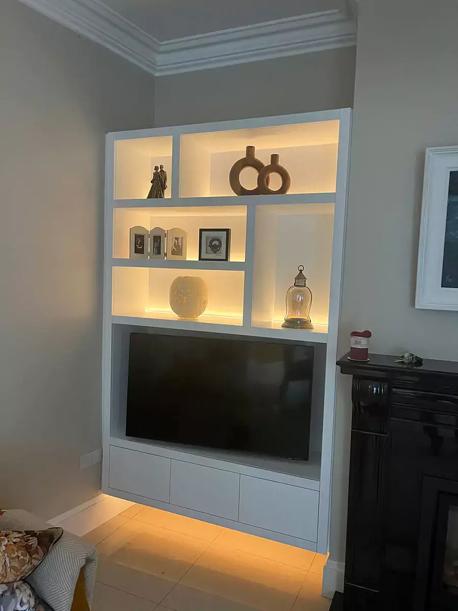 floating alcove cabinets